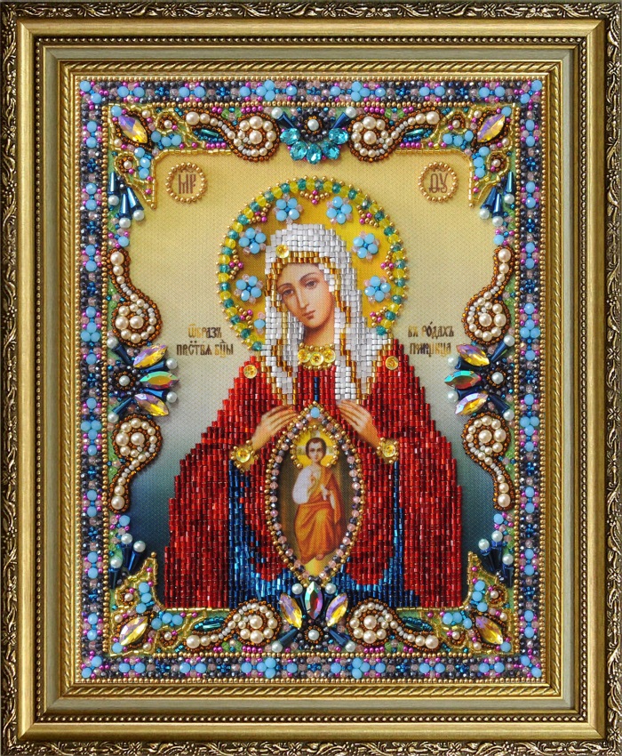 Набор для вышивания иконы бисером Нова Слобода СН8022 Богородица Умиление
